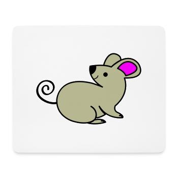 Souris - Tapis de souris (format paysage) - blanc - Devant