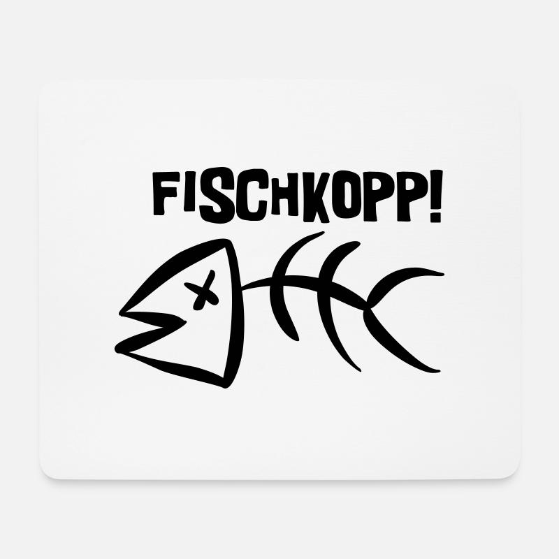 Fischkopp! - Mousepad (Querformat) - Weiß