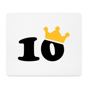 10 Krone 10. Geburtstag 10 Jahre - Mousepad (Querformat) - Weiß - Vorne