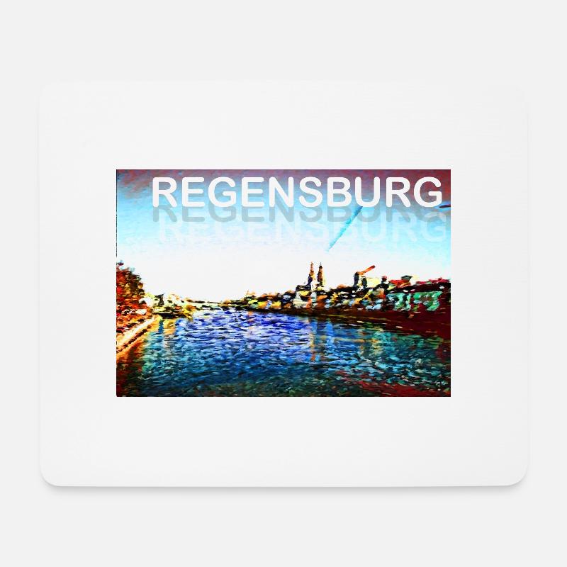 Regensburg - Mousepad (Querformat) - Weiß