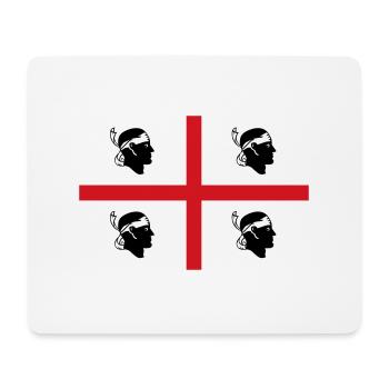 Flagge Sardinien - Mousepad (Querformat) - Weiß - Vorne