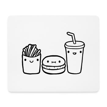 Équipe Fast Food - Tapis de souris (format paysage) - blanc - Devant