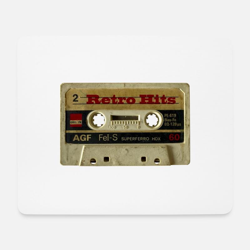 Retro - Mousepad (Querformat) - Weiß