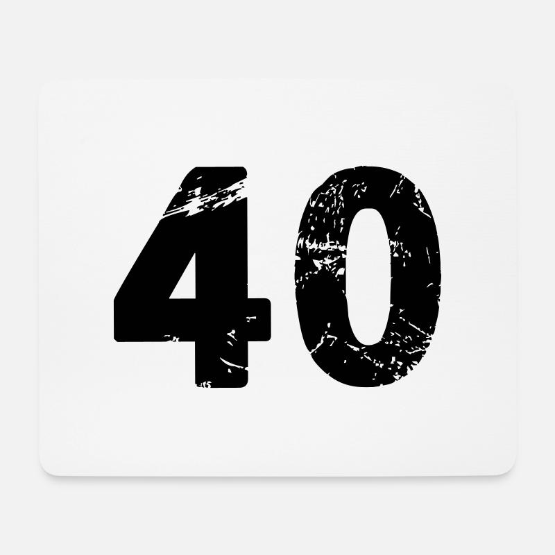 40 - Mousepad (Querformat) - Weiß