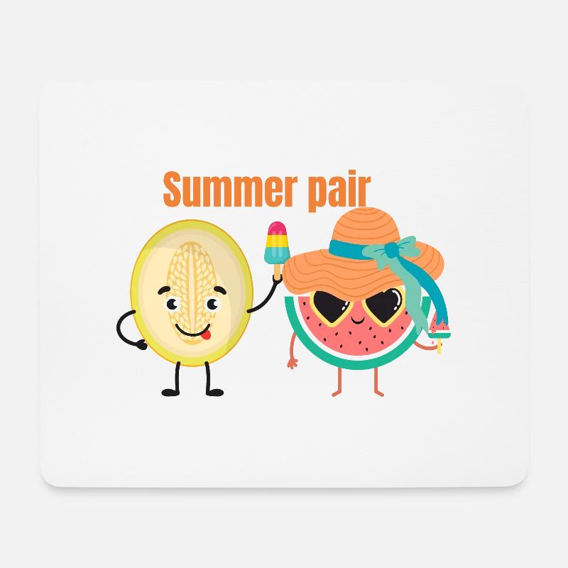 Sommer Sommer Paar - Mousepad (Querformat) - Weiß