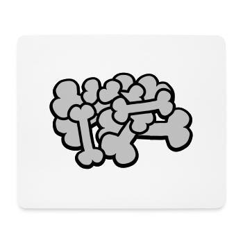 Grande pile d’os comique - Tapis de souris (format paysage) - blanc - Devant
