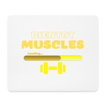 Bientôt muscles - Tapis de souris (format paysage) - blanc - Devant