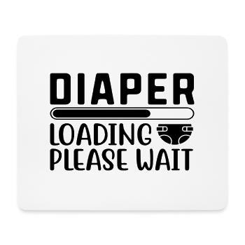 Diaper Loading Please Wait - Mousepad (Querformat) - Weiß - Vorne