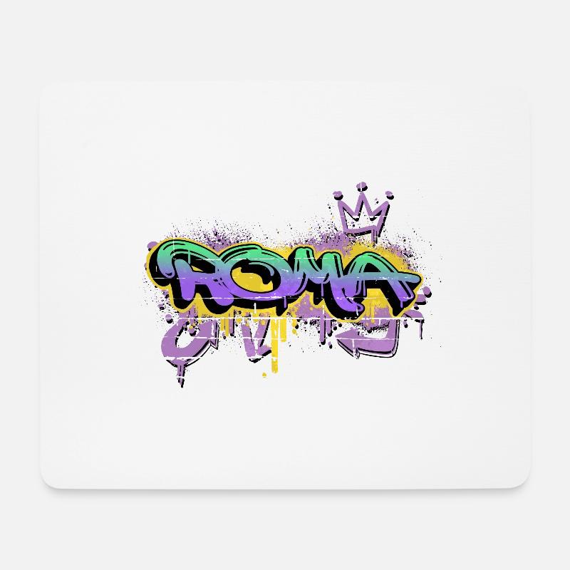 Rom Roma Italien Stadt Graffiti Spray Sprayer - Mousepad (Querformat) - Weiß