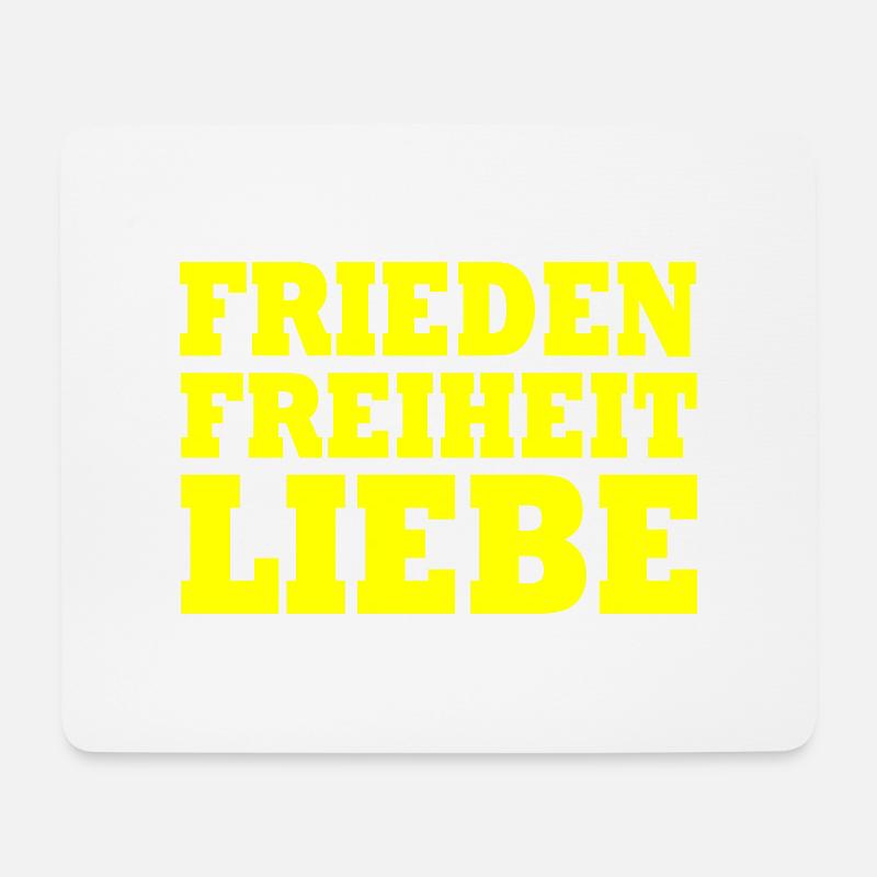 Frieden freiheit liebe - Mousepad (Querformat) - Weiß