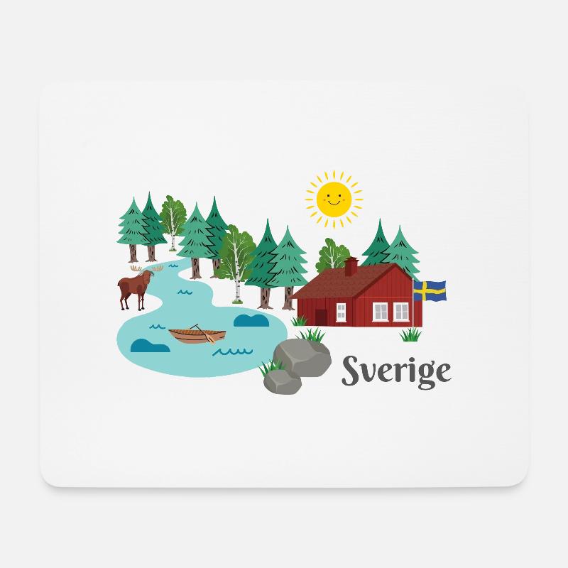 Sverige Schweden - Mousepad (Querformat) - Weiß