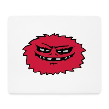 Haariges böses Monster Comic - Mousepad (Querformat) - Weiß - Vorne