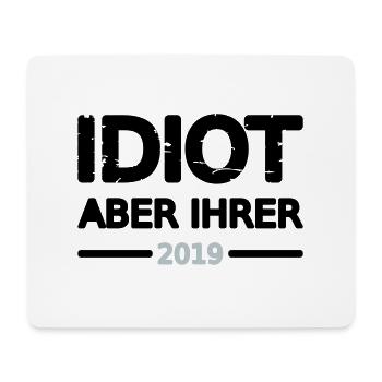 Idiot Pärchen 2019 Mann Design Motiv Grunge Vector - Mousepad (Querformat) - Weiß - Vorne