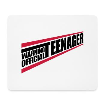 avertissement citation officielle d’adolescent - Tapis de souris (format paysage) - blanc - Devant