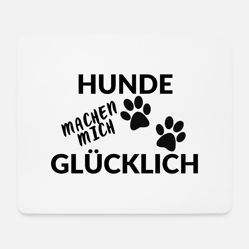 Hunde machen mich glücklich Geschenkidee Geschenk - Mousepad (Querformat) - Weiß