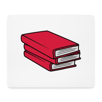 3 Books Stack Design - Mouse Pad (horizontal) - white - Front