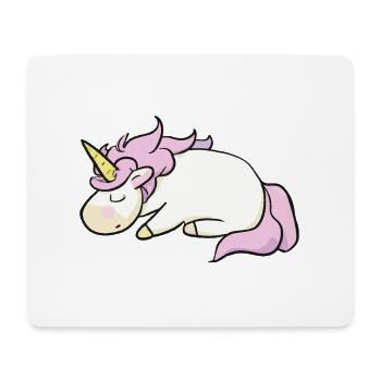 Sleeping Unicorn Lazy Lazing Gift Idea - Mouse Pad (horizontal) - white - Front