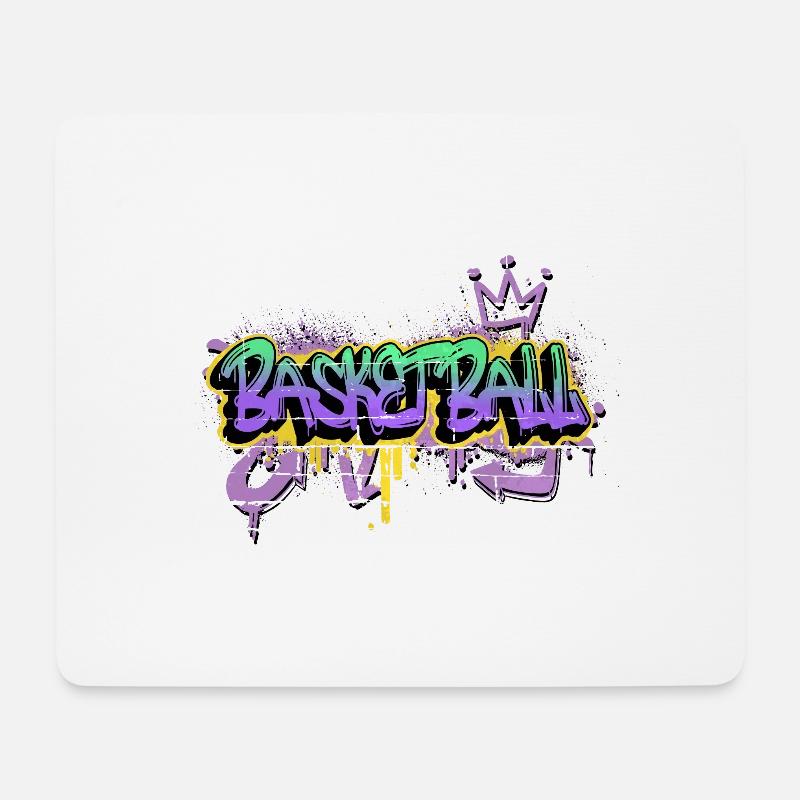 Basketball Graffiti Sprayer Basketballer Sport - Mousepad (Querformat) - Weiß
