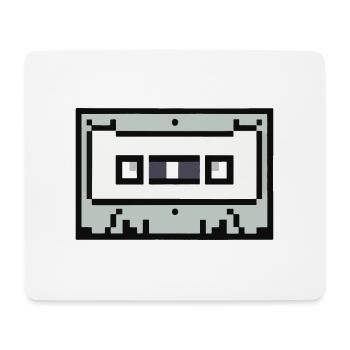 Cassette Idée cadeau rétro pixélisée - Tapis de souris (format paysage) - blanc - Devant