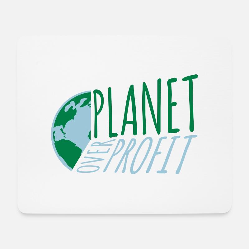 planet over profit Zitat - Mousepad (Querformat) - Weiß