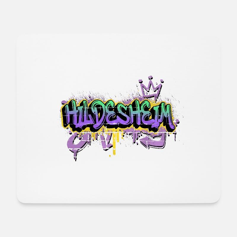 Hildesheim Deutschland Graffiti Spray Sprayer - Mousepad (Querformat) - Weiß