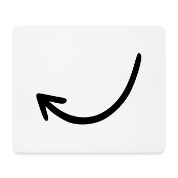 Arrow drawing sketch black - Mouse Pad (horizontal) - white - Front