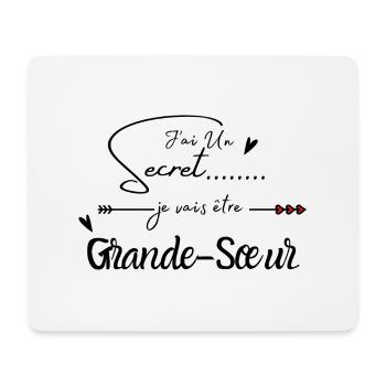 Je vais être grande sœur - Tapis de souris (format paysage) - blanc - Devant
