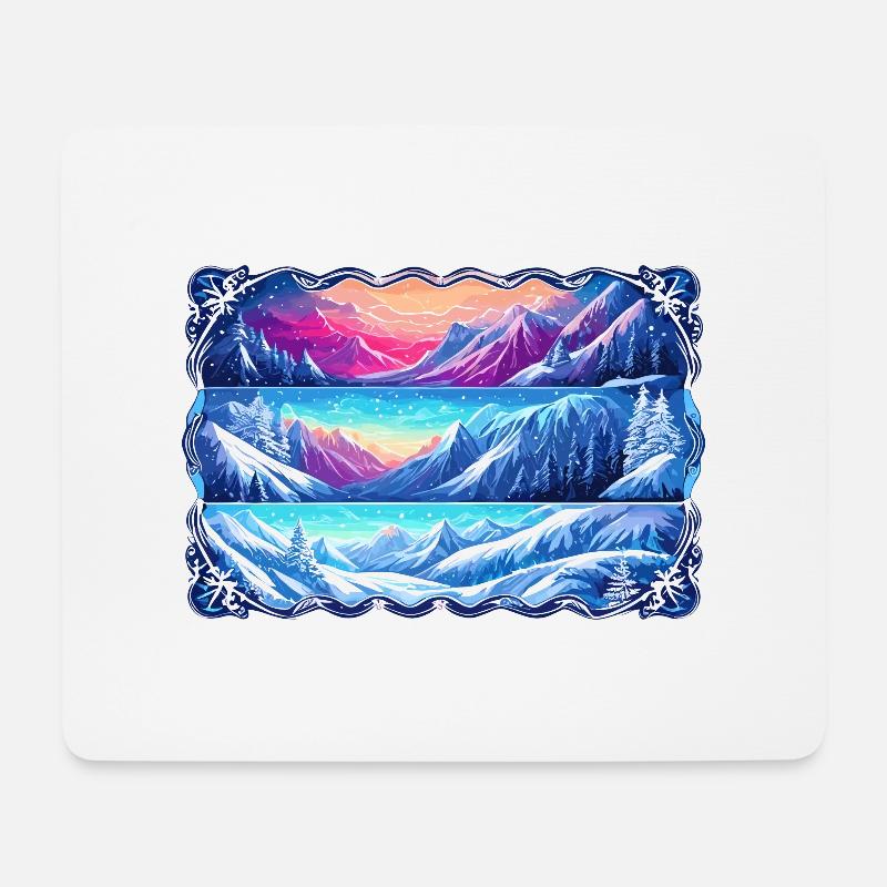 Walking the long cold forest - Mouse Pad (horizontal) - white