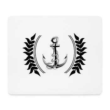 Anchor coat of arms - Mouse Pad (horizontal) - white - Front