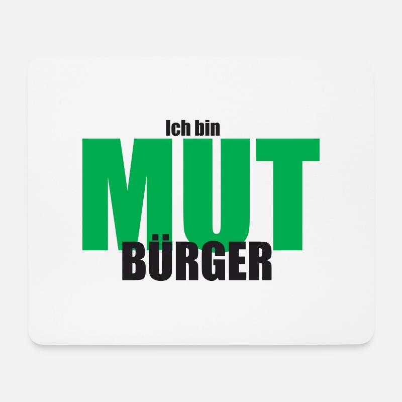 Mutbürger - Ansprechen Anpacken Zukunft Gestalten - Mousepad (Querformat) - Weiß