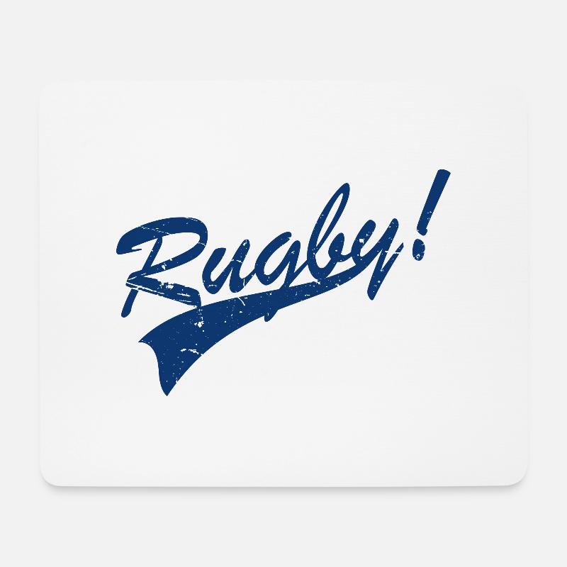 Rugby vintage - Tapis de souris (format paysage) - blanc