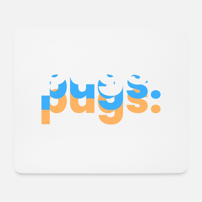 Für immer Möpse - Der Niedliche Begleiter - Mousepad (Querformat) - Weiß