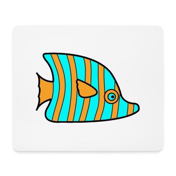 fisch - Mousepad (Querformat) - Weiß - Vorne