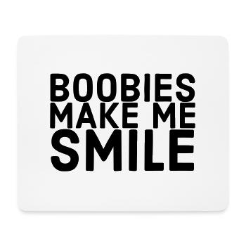 Boobies make me smile - Mouse Pad (horizontal) - white - Front