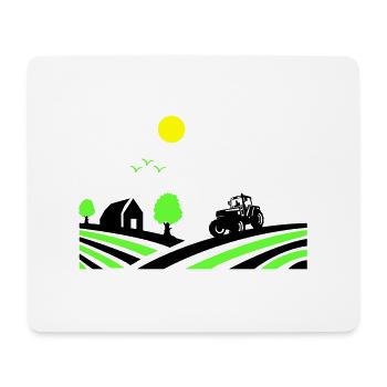 Ferme de tracteurs - Tapis de souris (format paysage) - blanc - Devant