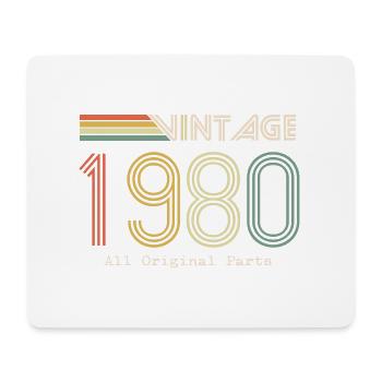 Episch und legendär, geboren 1980: 44. Geburtstag - Mousepad (Querformat) - Weiß - Vorne