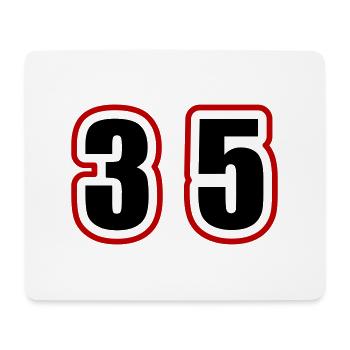 35 Number College - Mouse Pad (horizontal) - white - Front