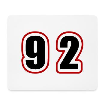 92 Number College - Mouse Pad (horizontal) - white - Front