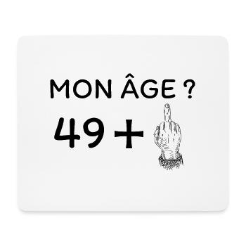 mon âge 50 - Tapis de souris (format paysage) - blanc - Devant