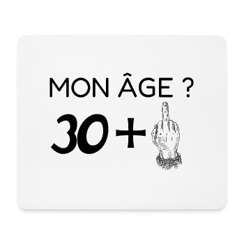 mon âge 31 - Tapis de souris (format paysage) - blanc - Devant