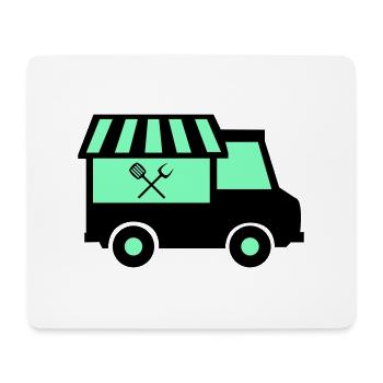 Camion de cuisine de rue - Tapis de souris (format paysage) - blanc - Devant