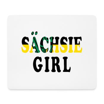 Sächsie Girl - Lustiger Denglish-Spruch - Mousepad (Querformat) - Weiß - Vorne