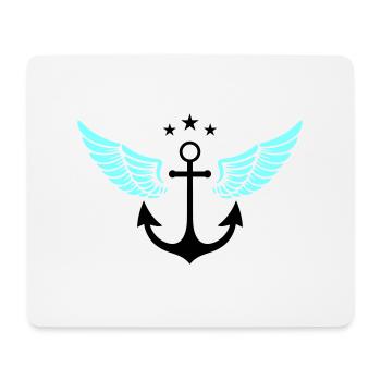 Symbole d’ancre - Tapis de souris (format paysage) - blanc - Devant