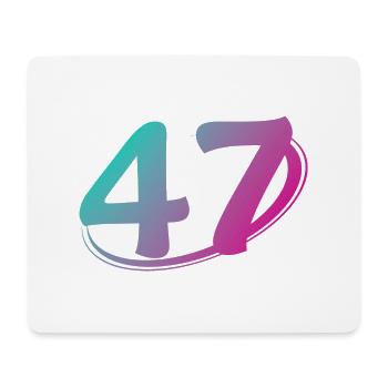 Number 47 multicolor - Mouse Pad (horizontal) - white - Front