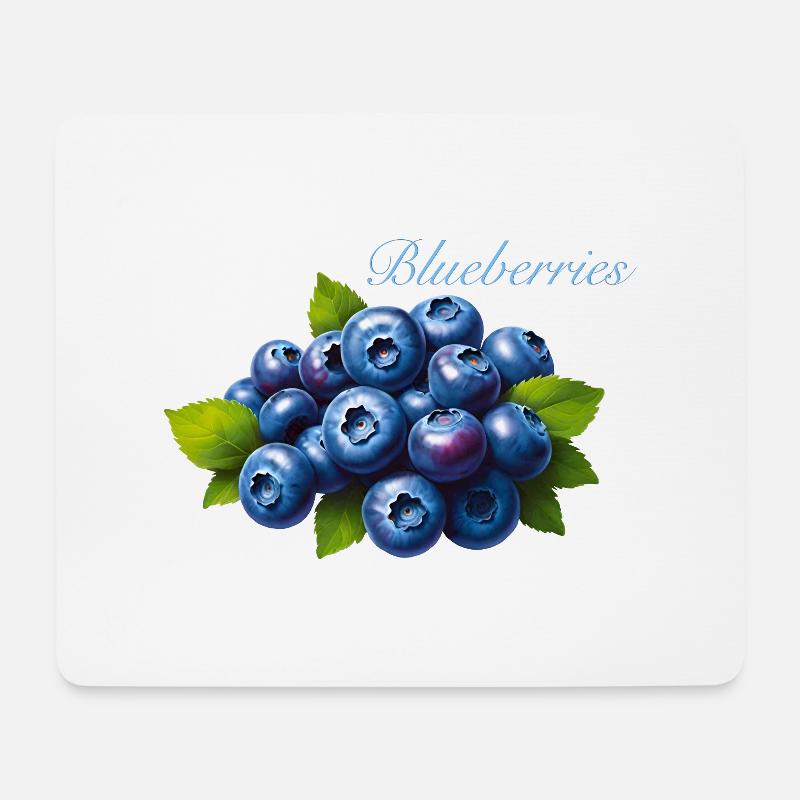 Blueberries - Mousepad (Querformat) - Weiß
