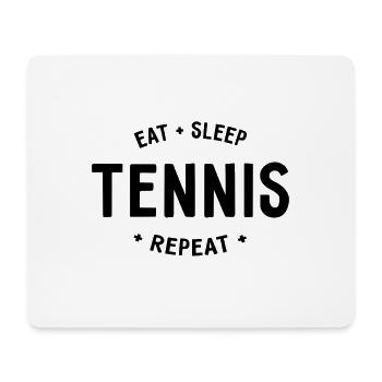Manger dormir Tennis Répéter - Tapis de souris (format paysage) - blanc - Devant