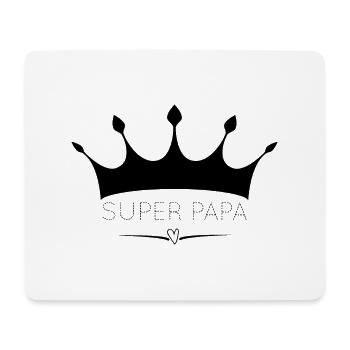 Super-Papa - Mousepad (Querformat) - Weiß - Vorne