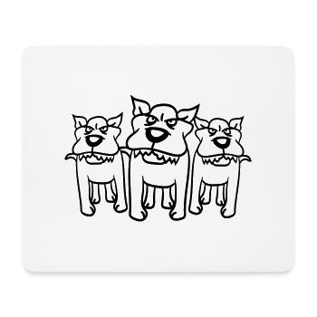 3 Nasty Dogs Team Three Friends Crew - Mouse Pad (horizontal) - white - Front
