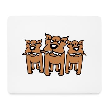 3 Nasty Dogs Team Three Friends Crew - Mouse Pad (horizontal) - white - Front