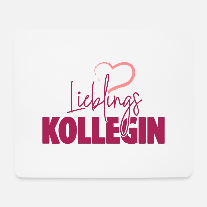 Lieblingskollegin mit Herz - Mousepad (Querformat) - Weiß
